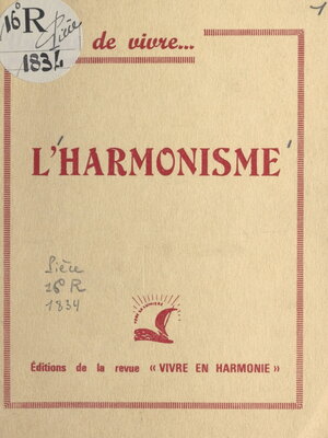 cover image of L'harmonisme